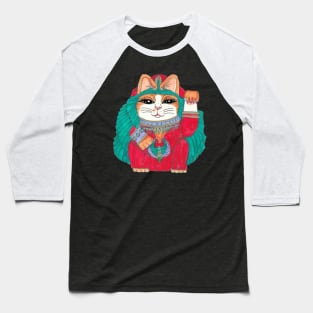 Cleocatra Lucky cat Baseball T-Shirt